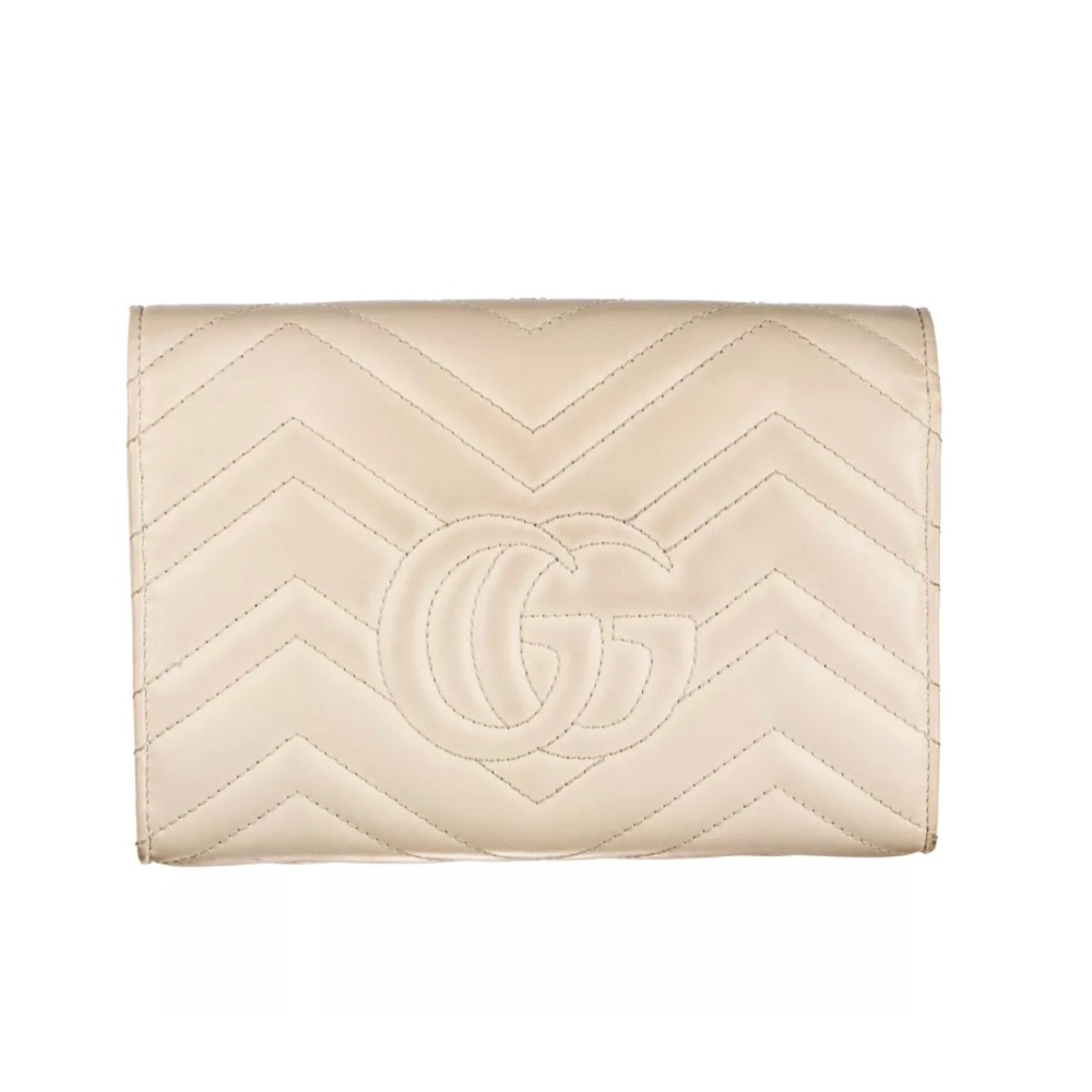 SOLD❌GUCCI Calf Matelasse GG Marmont Wallet Chain - Picture 3 of 8